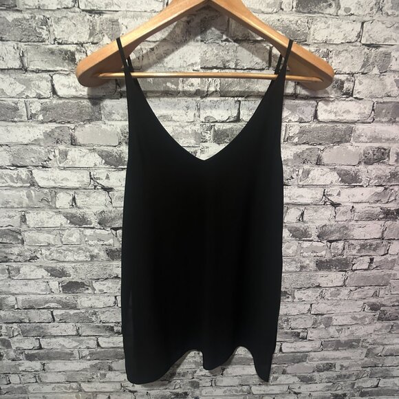 EUC TopShop Black Spaghetti Strap Blouse Size 8 - Picture 3 of 10
